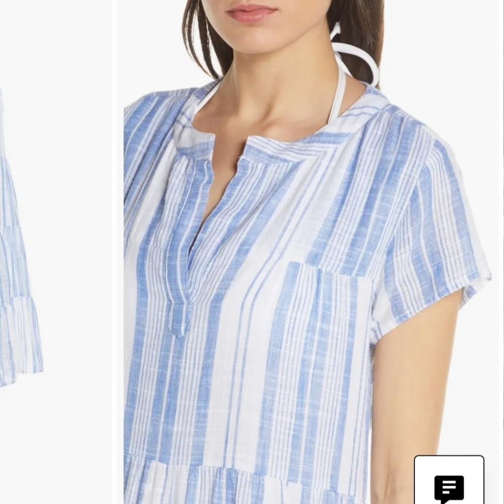 Roller Rabbit Montauk Pamela Cotton Cover-up Shirt Dress Beachy Vacation Cruise - Picture 4 of 14